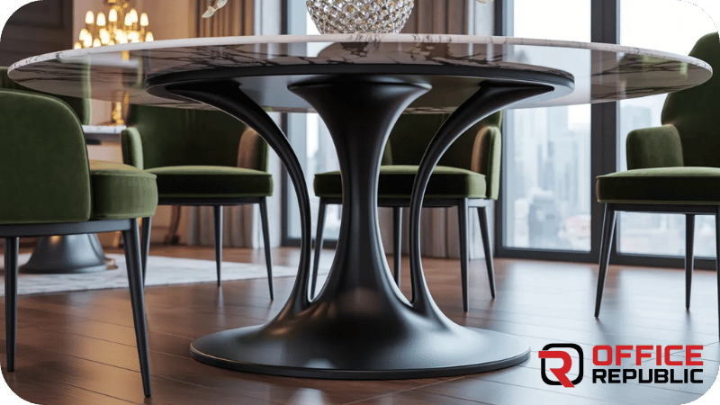 Black Tulip Metal Table Base