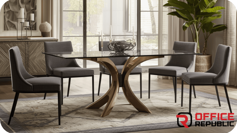 Brass Finish Dining Base
