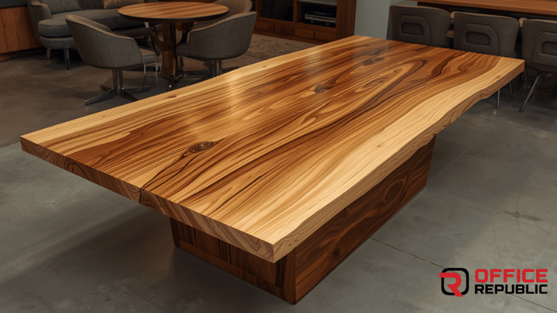 Floating Leg Wooden Table