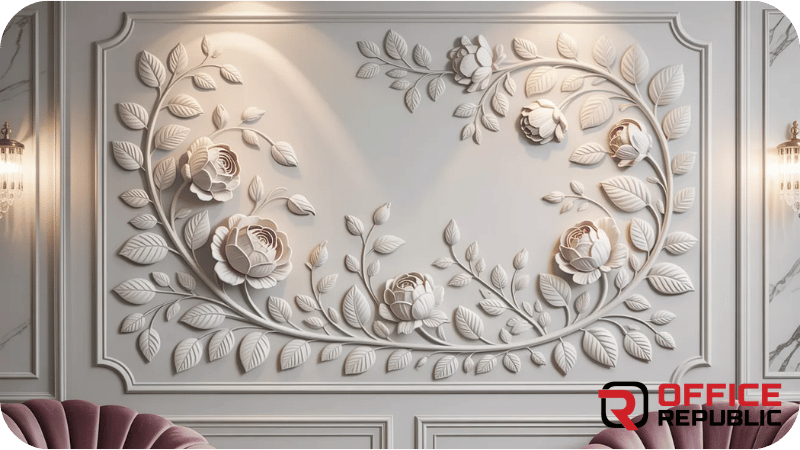 Floral Engraved PVC Panels