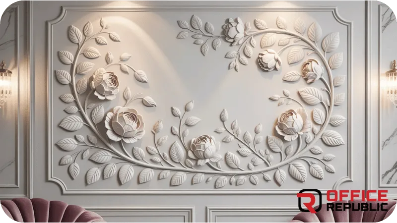 Floral Engraved PVC Panels