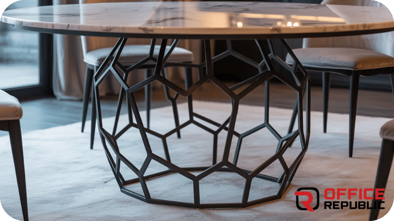 Geometric Hexagon Steel Base