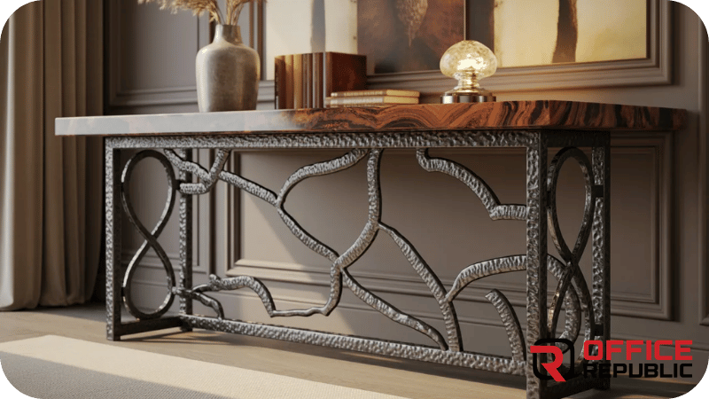 Hammered Iron Console Base