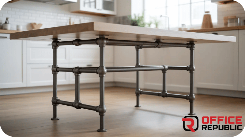 Industrial Pipe Dining Base