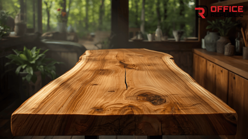 Live Edge Wooden Slab Table