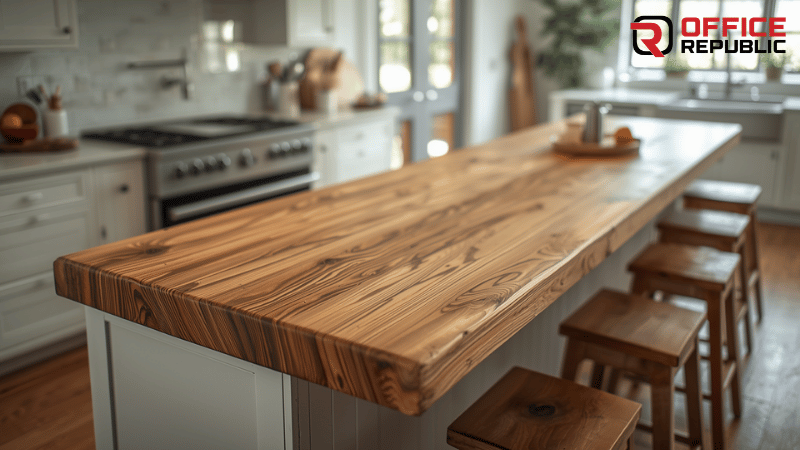 Long Wooden Counter Table