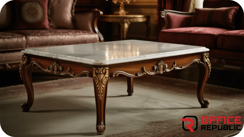 Marble Top Victorian Coffee Table