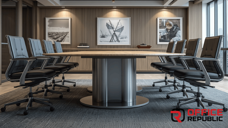 Oval Conference Pedestal Base
