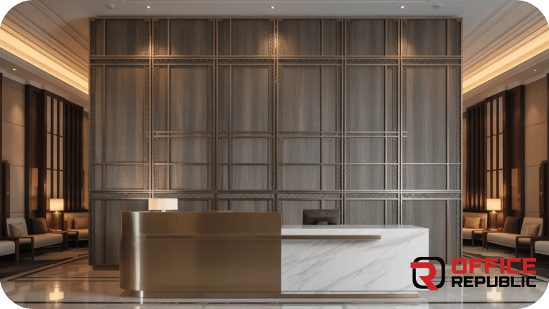 PVC Panels for Reception Desk Backdrop
