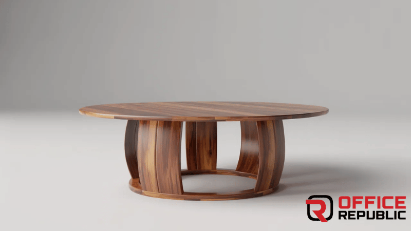 Radius Beam Circular Base Material_ Sheesham wood
