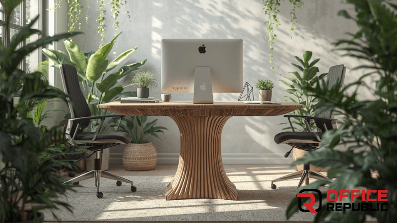 Ribbed Wooden Pedestal Base