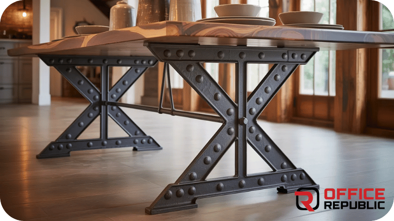 Rustic Barn Style Metal Base