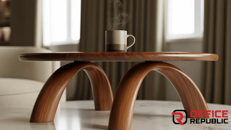 Twin Arch Wooden Leg Base
