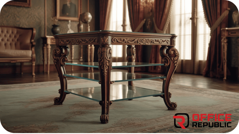 Victorian Glass Shelf Table