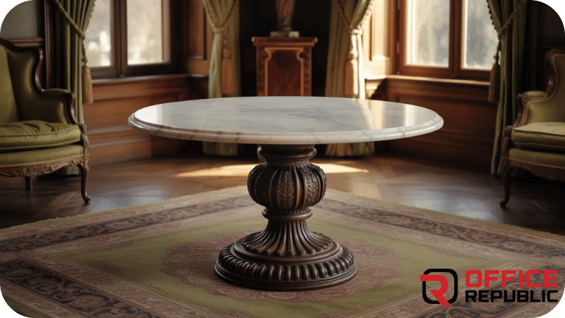 Victorian Marble Pedestal Table