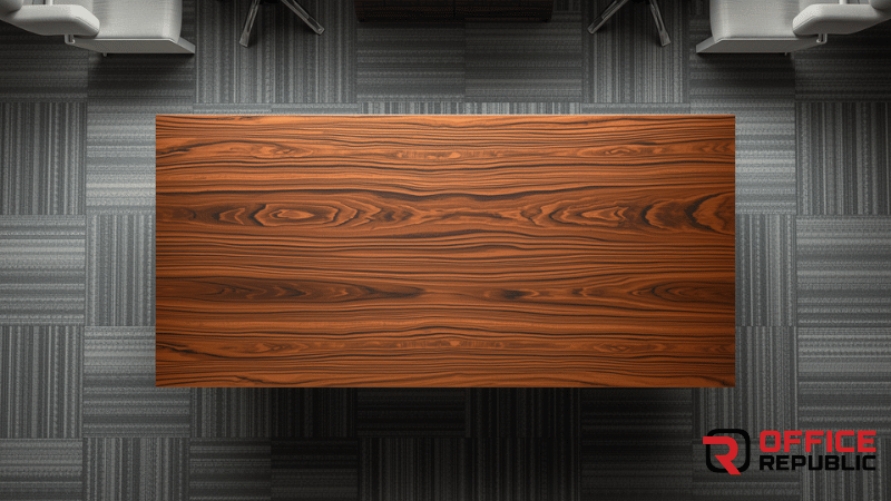 Walnut Finish Executive Table