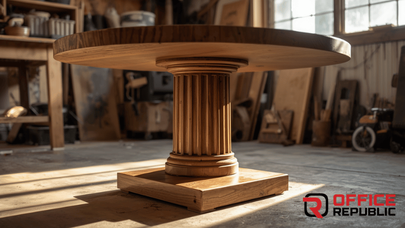 Wooden Fluted Pedestal Base