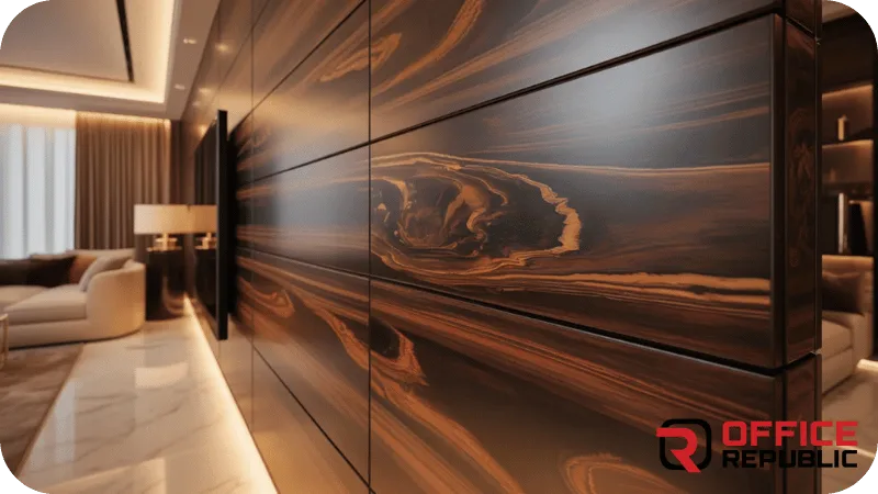 Wooden Grain PVC Wall Panel Design