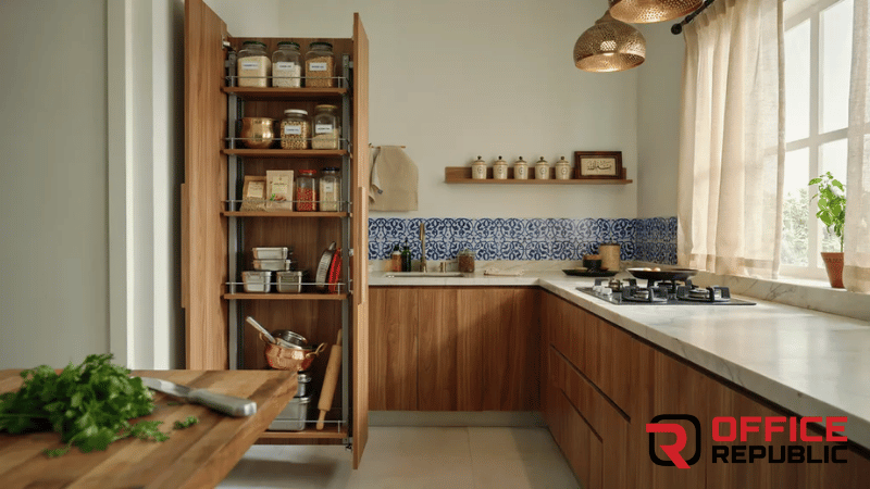 Pull-Out Pantry Cabinet For Storage
