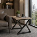 Clean top surface profile highlighting the compact Amelia Corner Table design