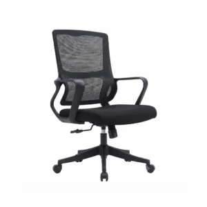 Shared team workspace office layout styled with dark Ascend Staff Chair units
