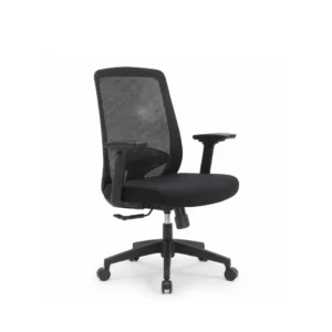 Five-star rolling wheel frame assembly attached to Cora Staff Chair