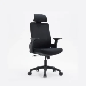 Focused professional drafting reports while seated in the Digix Manager Chair