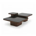 High-end low coffee table featuring the durable Elmo Center Table frame