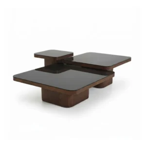 High-end low coffee table featuring the durable Elmo Center Table frame