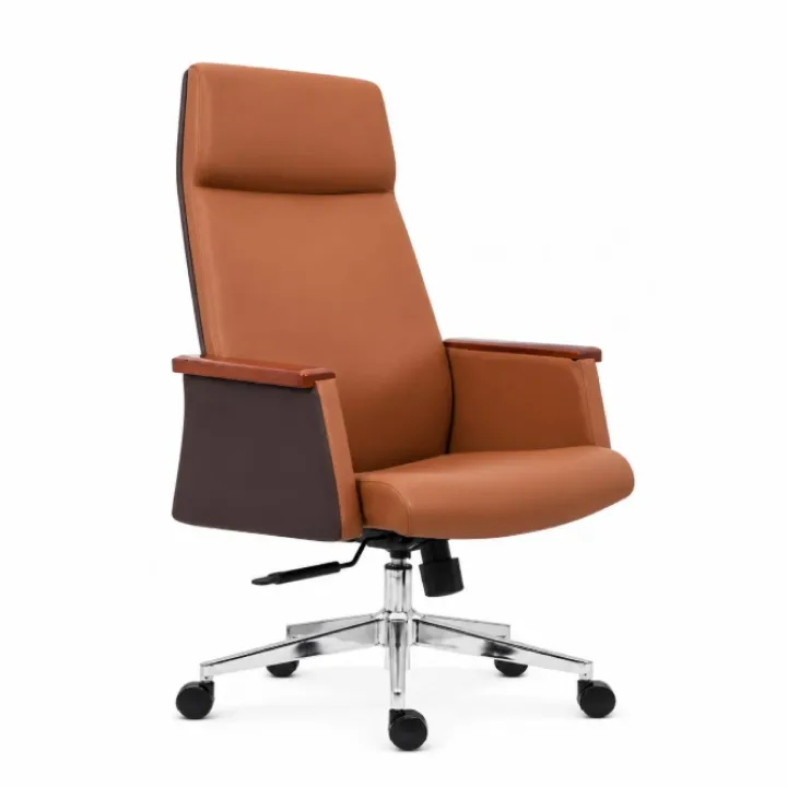 Rear view of the sturdy height-adjustable back support on Helix Executive Chair
