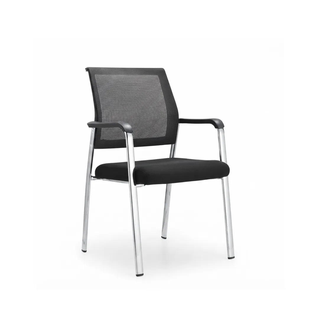 Shop Juni Visitor Chair for Meeting Room Setup | officerepublic Solid steel base frame supporting a cushioned Juni Visitor Chair model