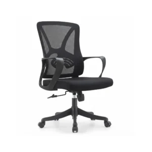 Smooth rolling five-star caster wheel base on Lex Staff Chair