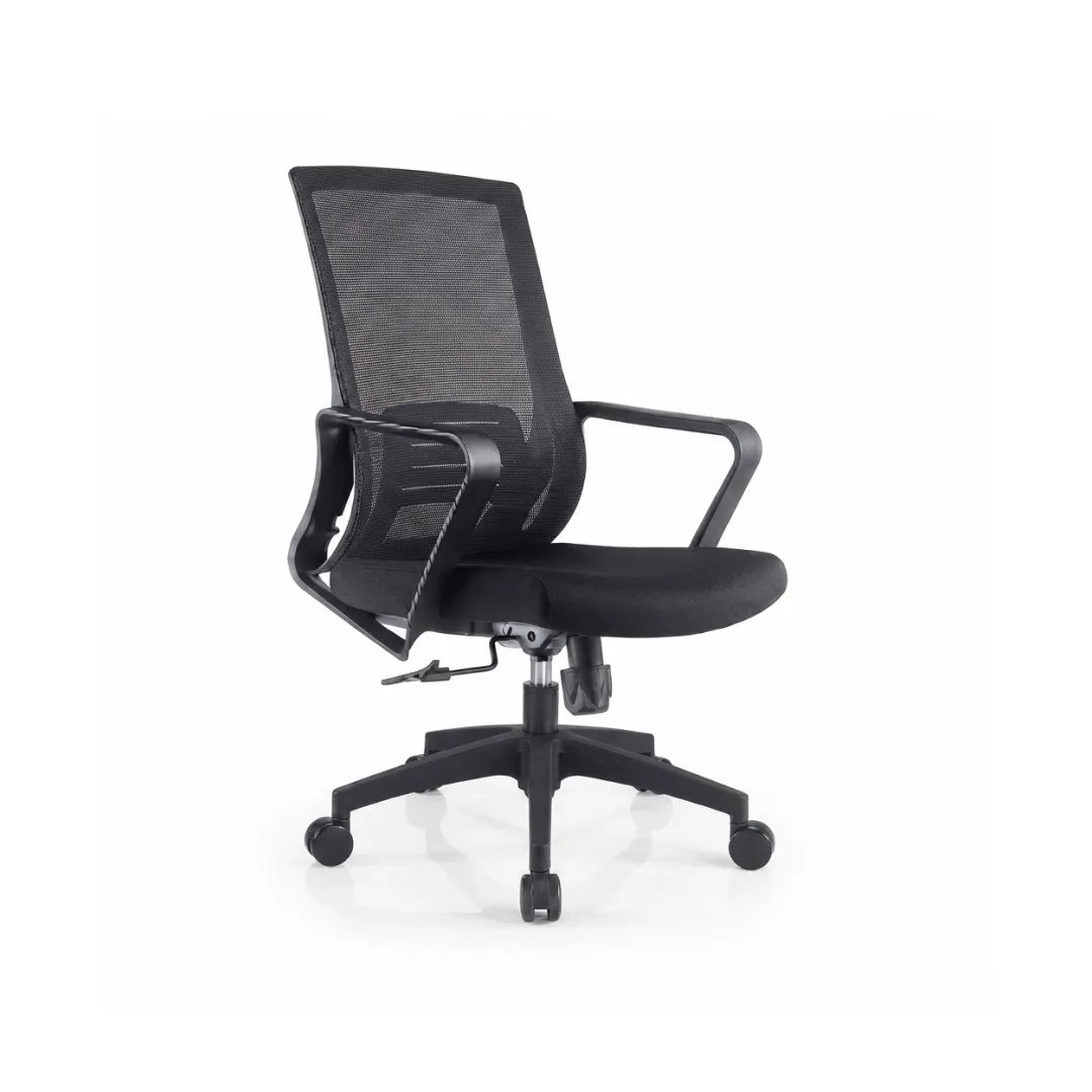 Shop the Noble Staff Chair for Modern Corporate Workspaces | officerepublic Lumbar support profile highlighted on the ergonomic Noble Staff Chair design