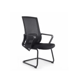 Noble Visitor Chair positioned beside a contemporary wood executive meeting desk