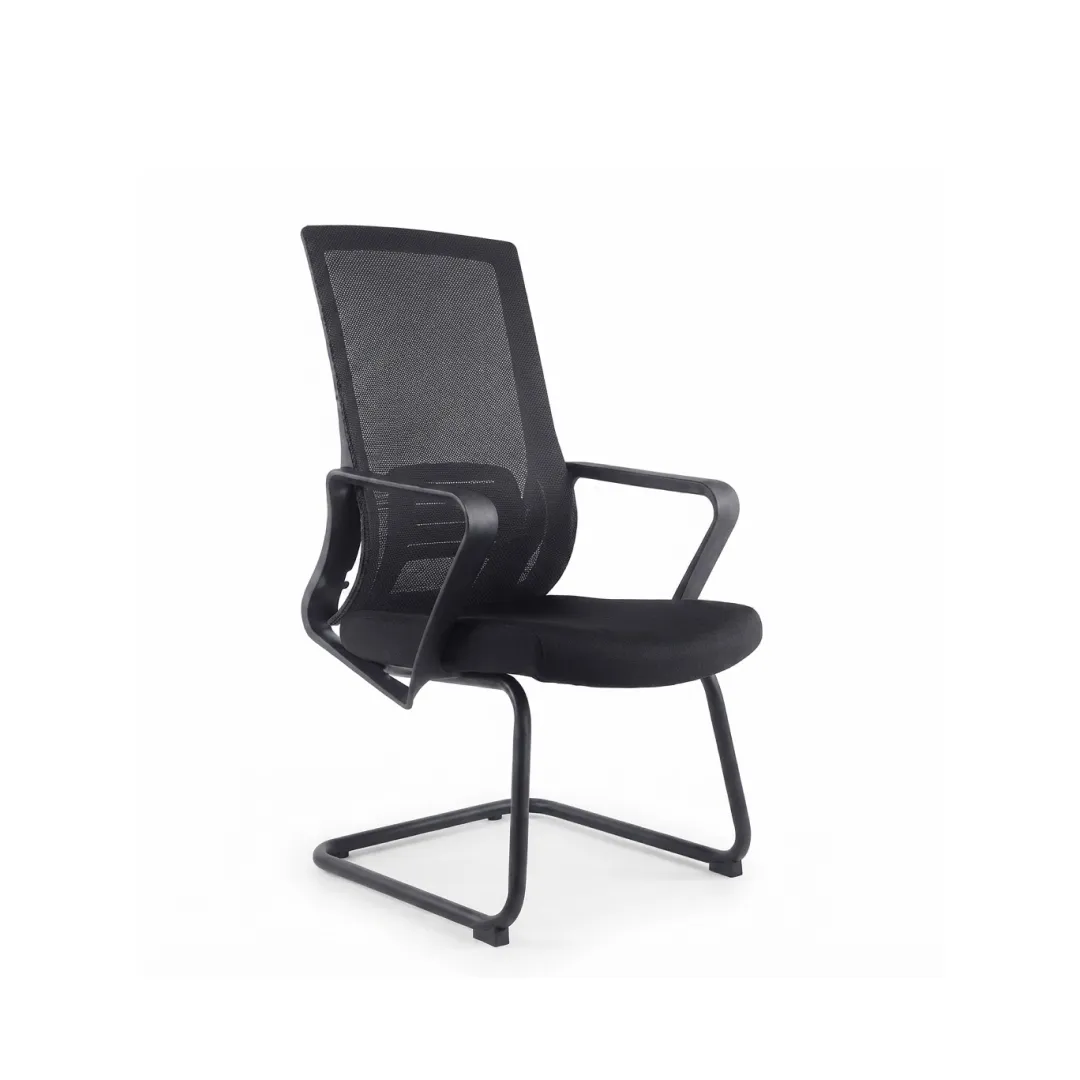 Order Noble Visitor Chair Direct | Fast Shipping | officerepublic Noble Visitor Chair positioned beside a contemporary wood executive meeting desk