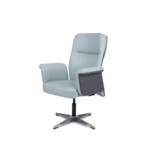 Modern conference room set up with a row of Ozy Visitor Chair units