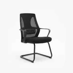 Polar Visitor Chair setup surrounding an executive glass boardroom table