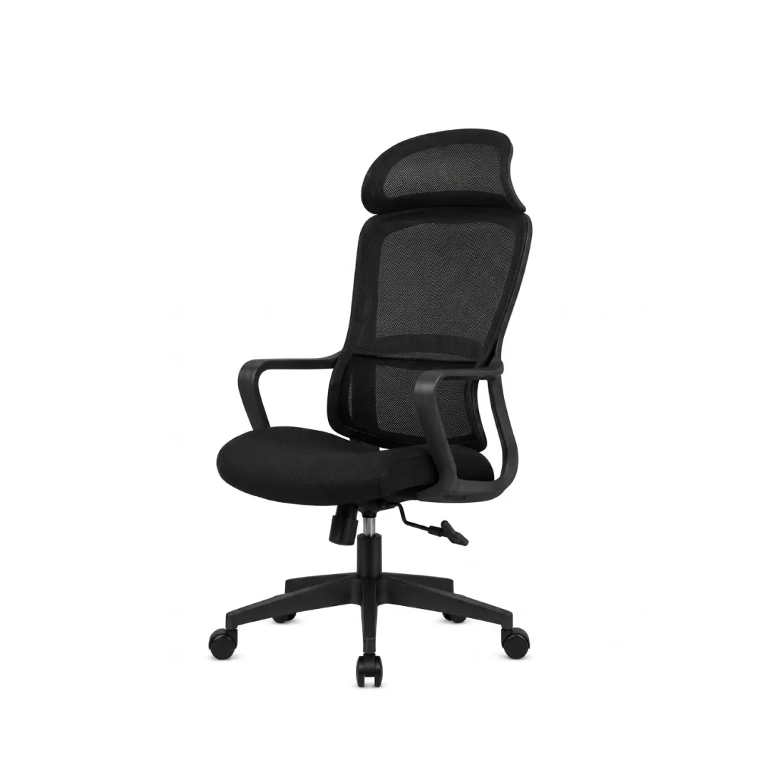 Order Radius Manager Chair - Fast Workplace Delivery | officerepublic Polished nylon base with silent casters on the dark Radius Manager Chair