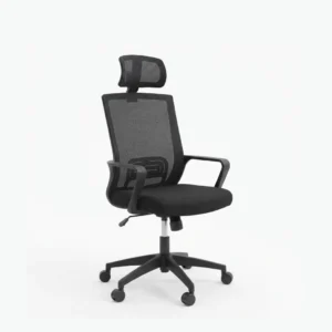 Modern executive desk setup equipped with the Rib Manager Chair