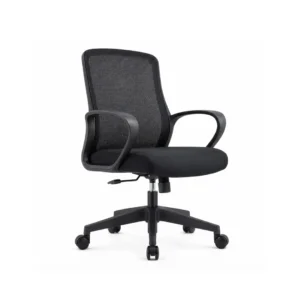 Rovin Staff Chair positioned neatly at a minimalist shared desk