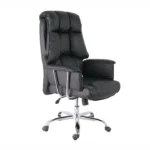 Timber Executive Chair offering lumbar support behind a solid hardwood office desk