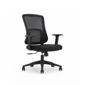 Ergonomic lower spine support curve on the Vera Staff Chair
