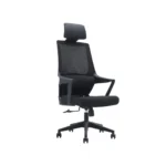 Professional sitting comfortably in the dark Void Manager Chair at work