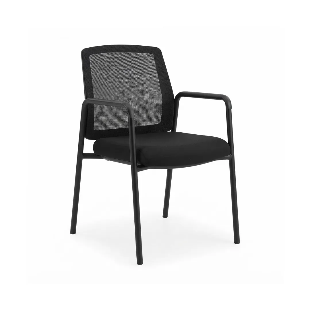 Yuro Visitor Chair: Modern Reception Furniture | officerepublic Solid fixed frame providing reliable base support on Yuro Visitor Chair