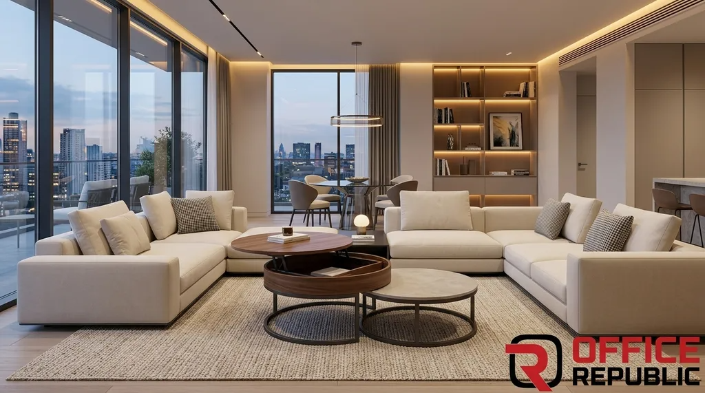 Round Lift Top Coffee Table Sizes and Space Planning