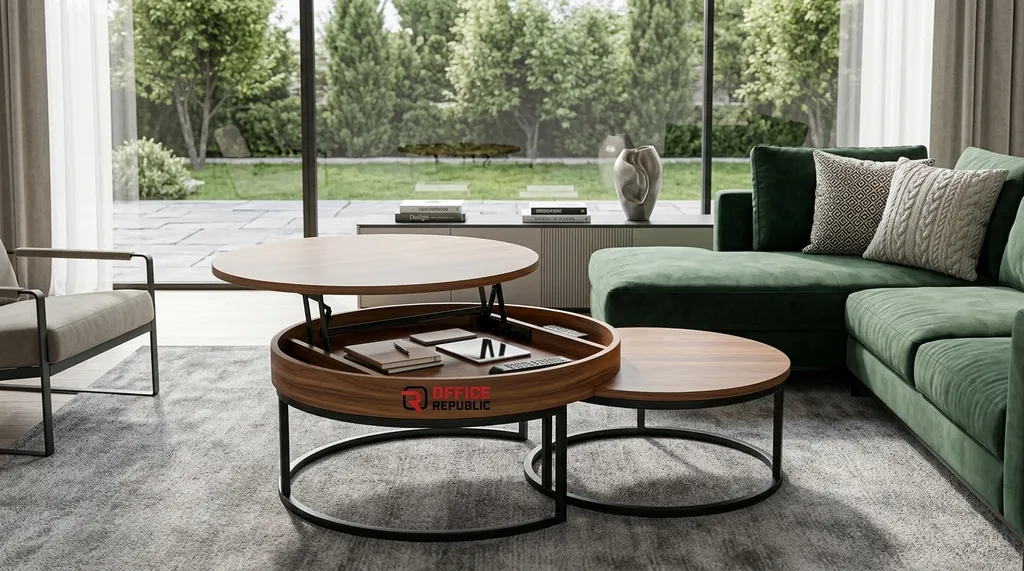 Round Lift Top Coffee Tables With Storage