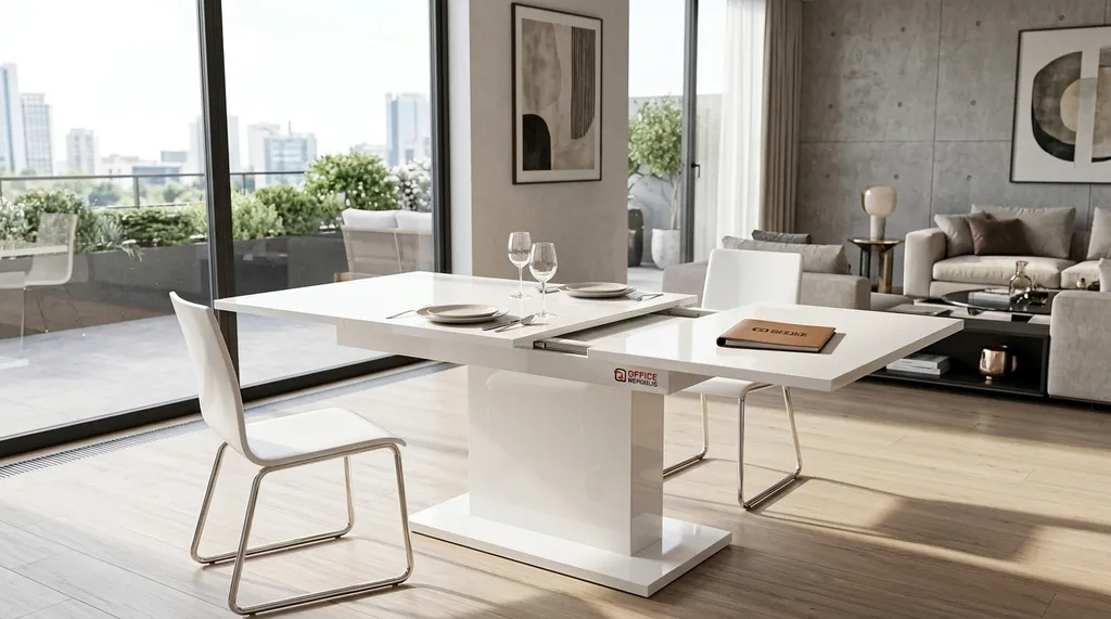 2. White Lacquer Flip Top for Two
