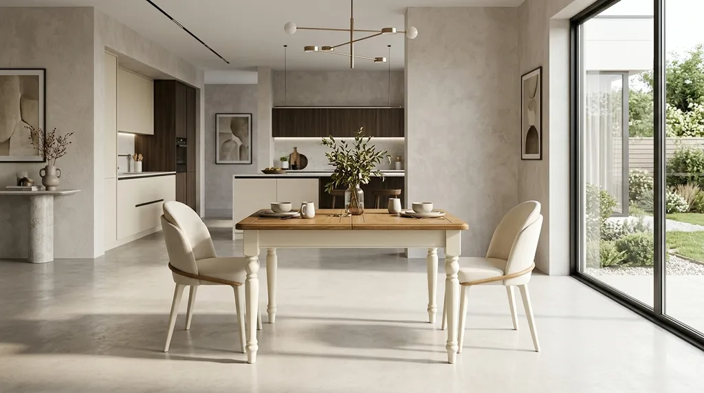 4. Cream and Oak Two-Tone Flip Top