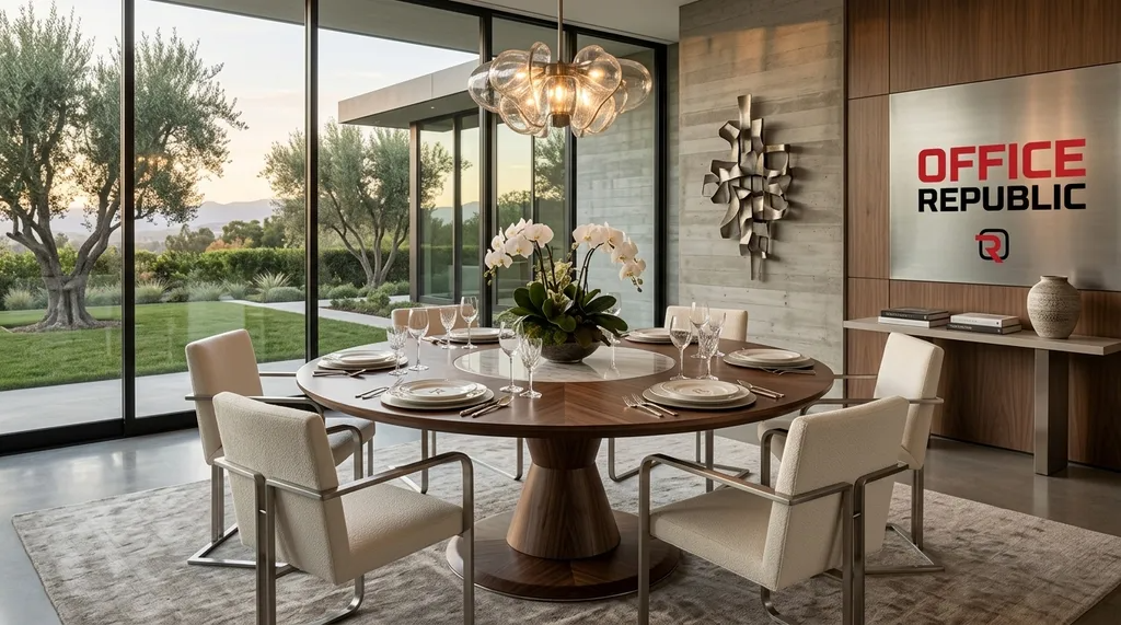 9. Round Flip Top Table