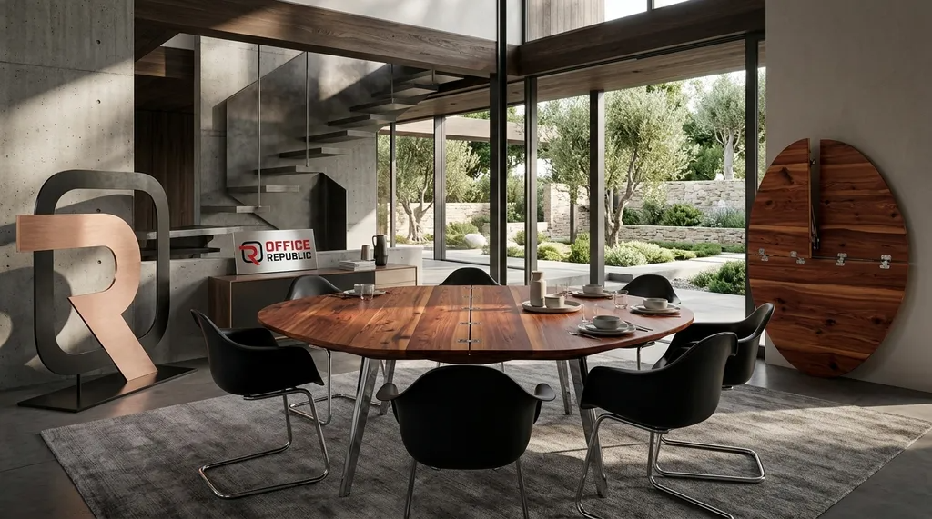 11. Cedar Wood Flip Top Table